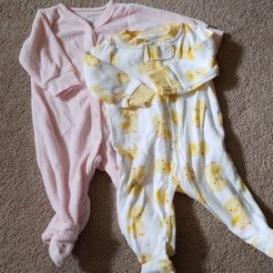 Baby girl 3 months long sleeve pajamas NWOT